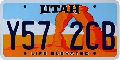 UT license plate Y572CB