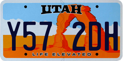UT license plate Y572DH