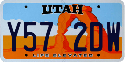UT license plate Y572DW