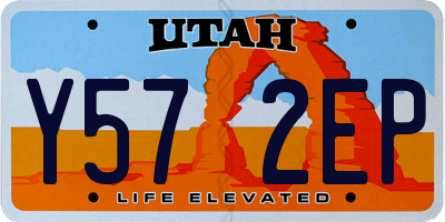 UT license plate Y572EP