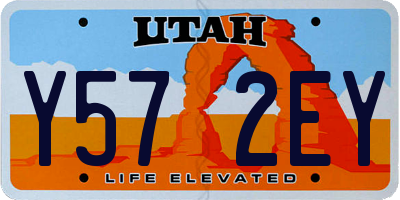 UT license plate Y572EY