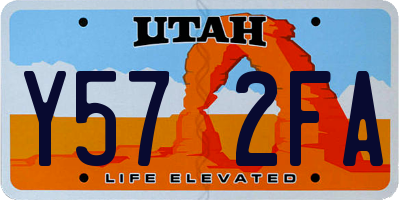 UT license plate Y572FA