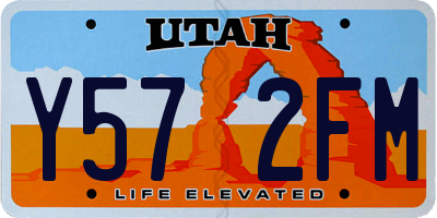 UT license plate Y572FM
