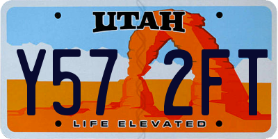 UT license plate Y572FT