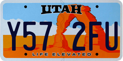 UT license plate Y572FU