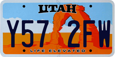 UT license plate Y572FW