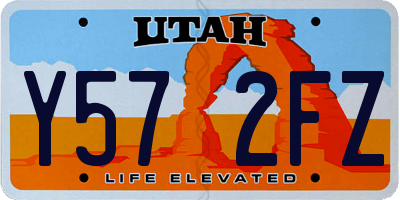 UT license plate Y572FZ