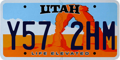 UT license plate Y572HM