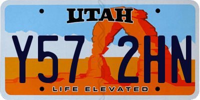 UT license plate Y572HN