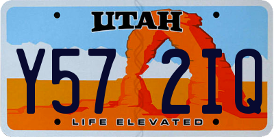 UT license plate Y572IQ