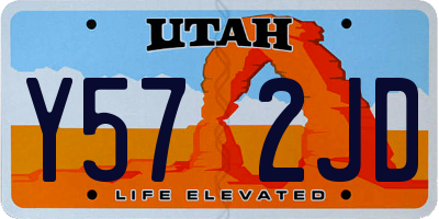UT license plate Y572JD