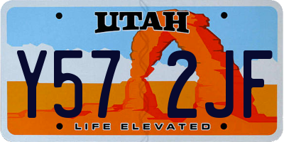 UT license plate Y572JF