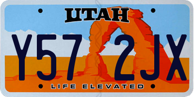 UT license plate Y572JX