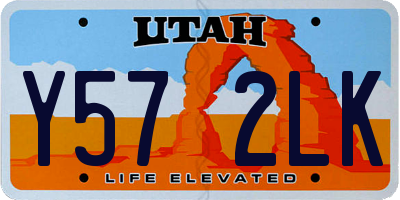 UT license plate Y572LK