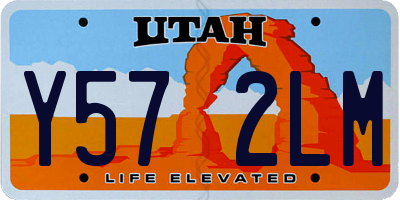 UT license plate Y572LM