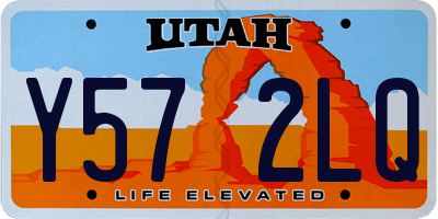 UT license plate Y572LQ