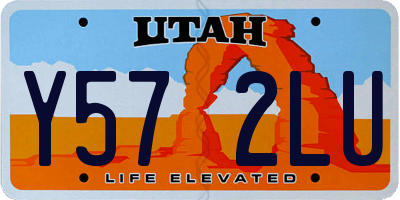 UT license plate Y572LU