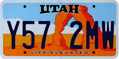 UT license plate Y572MW