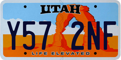 UT license plate Y572NF