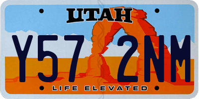 UT license plate Y572NM
