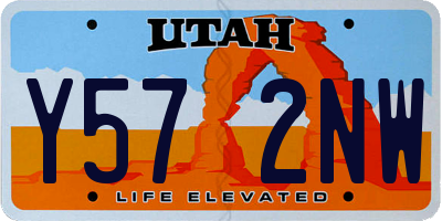 UT license plate Y572NW