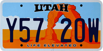UT license plate Y572OW
