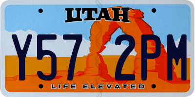 UT license plate Y572PM