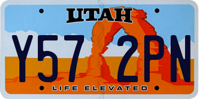 UT license plate Y572PN