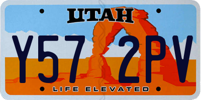 UT license plate Y572PV
