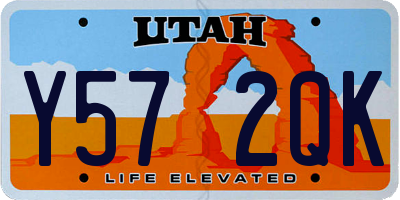 UT license plate Y572QK