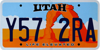 UT license plate Y572RA
