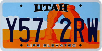 UT license plate Y572RW