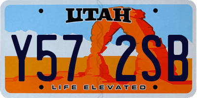 UT license plate Y572SB