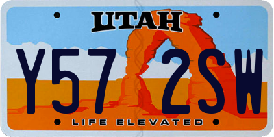 UT license plate Y572SW