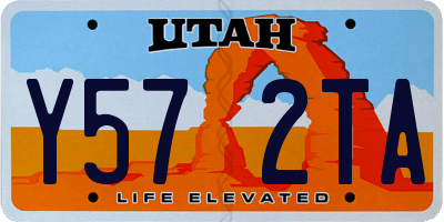 UT license plate Y572TA