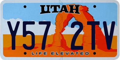 UT license plate Y572TV