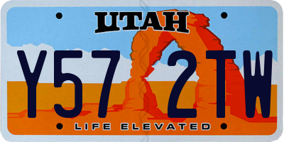 UT license plate Y572TW