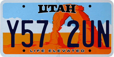 UT license plate Y572UN