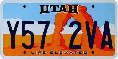 UT license plate Y572VA