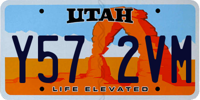 UT license plate Y572VM