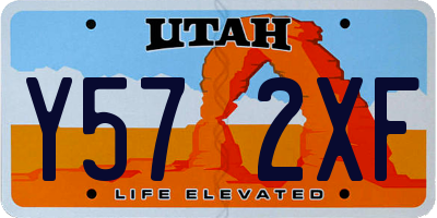 UT license plate Y572XF