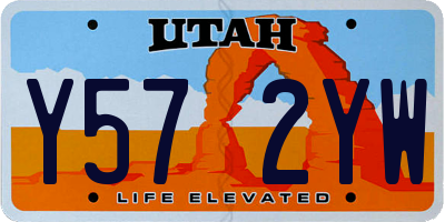 UT license plate Y572YW