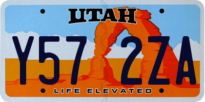 UT license plate Y572ZA