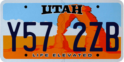UT license plate Y572ZB
