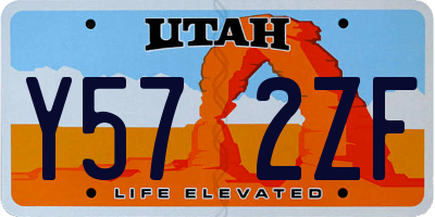 UT license plate Y572ZF