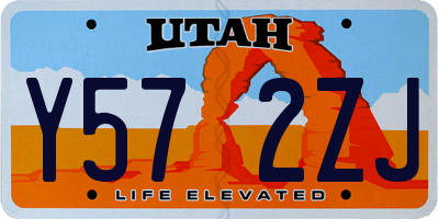 UT license plate Y572ZJ