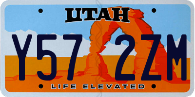 UT license plate Y572ZM