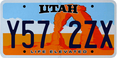 UT license plate Y572ZX