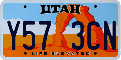 UT license plate Y573CN