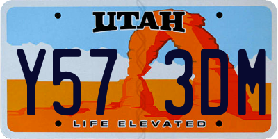 UT license plate Y573DM